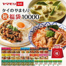 タイのやまもり 秋のやまもり 福袋 10000 タイカレー と ガパオ 11個セット×2 タイカレーグリーン ×5 ジャスミンライス ×6 グリーンカレー レッドカレー レトルト タイ料理 タイフード 食品 非常食 防災 2025
