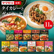 【クーポン最大3000円 4/14 20時-4/17 9;59】 タイカレー と ガパオ 11個セット ヤマモリ レトルトカレー…