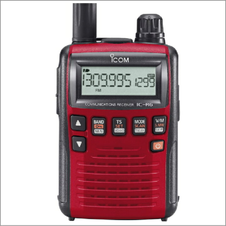 楽天市場】アイコム(ICOM) IC-R6 メタリックレッド 広帯域ハンディ受信 