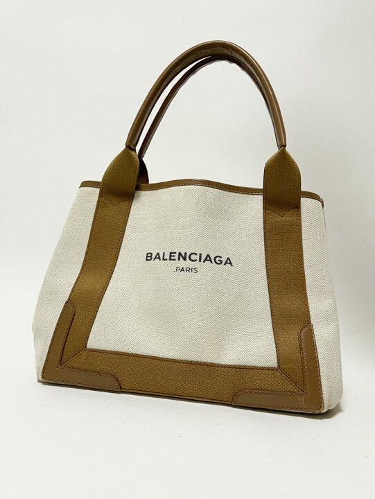 楽天市場】BALENCIAGA バレンシアガ ネイビーカバス S トートバッグ  
