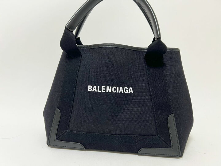 楽天市場】BALENCIAGA バレンシアガ ネイビーカバス S トートバッグ 