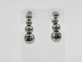 CHANEL シャネル ボールモチーフ ピアス シルバー 2026-2027AW B26A ABH749 美品【中古】