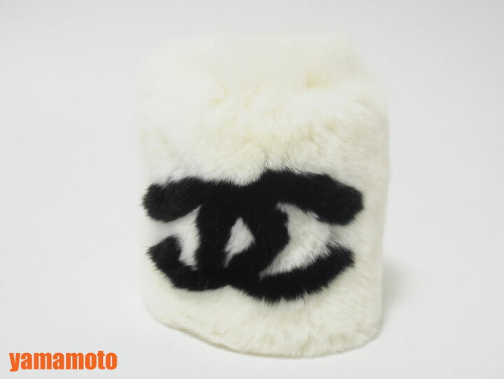 楽天市場】CHANEL シャネル ファー ブレスレット リストバンド ラパン 