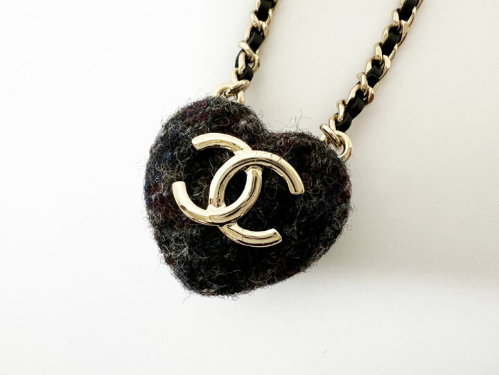 楽天市場】CHANEL シャネル ミラーハートペンダント ネックレス 