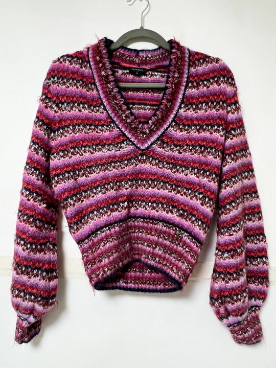 楽天市場】CHANEL シャネル レディース ニット Vネック ボーダー  