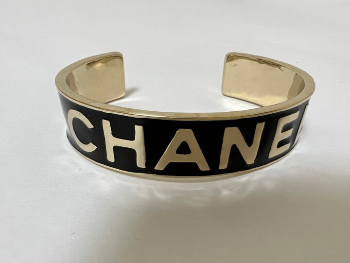 楽天市場】CHANEL シャネル バングル ブレスレット ブラック ゴールド 