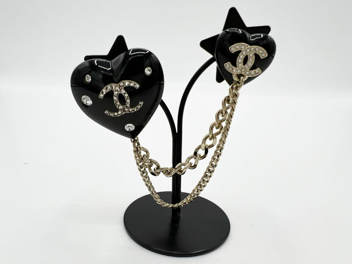 楽天市場】CHANEL シャネル ブローチ ピン ハート CC ココマーク 