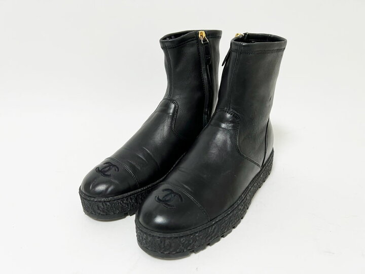 楽天市場】CHANEL シャネル 22AW レディース ショートブーツ アンクル 