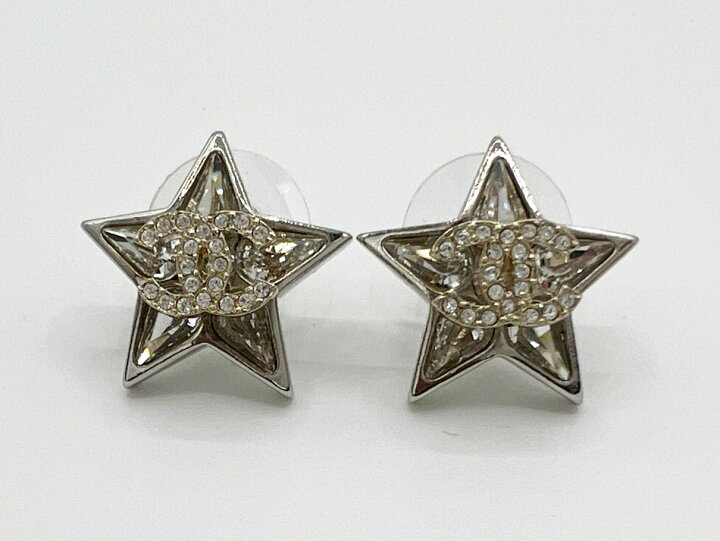 楽天市場】CHANEL シャネル ココマーク スター ピアス ラインストーン  