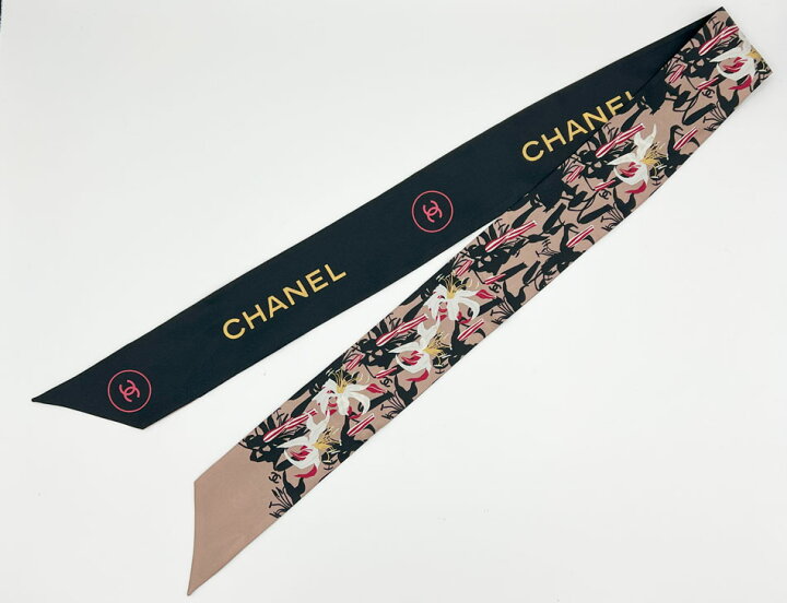 楽天市場】CHANEL シャネル ヘアバンド ツイリー スカーフ リボン 