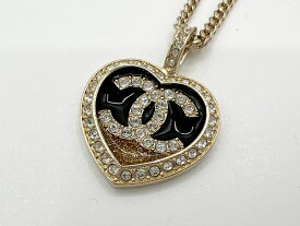 CHANEL シャネル ネックレス CCココマーク ペンダント ゴールド クリスタル ラインストーン C23B ABB650 B14145 NR576 超美品【中古】