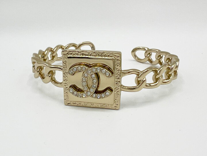 楽天市場】CHANEL シャネル バングル ブレスレット メタル ライン  