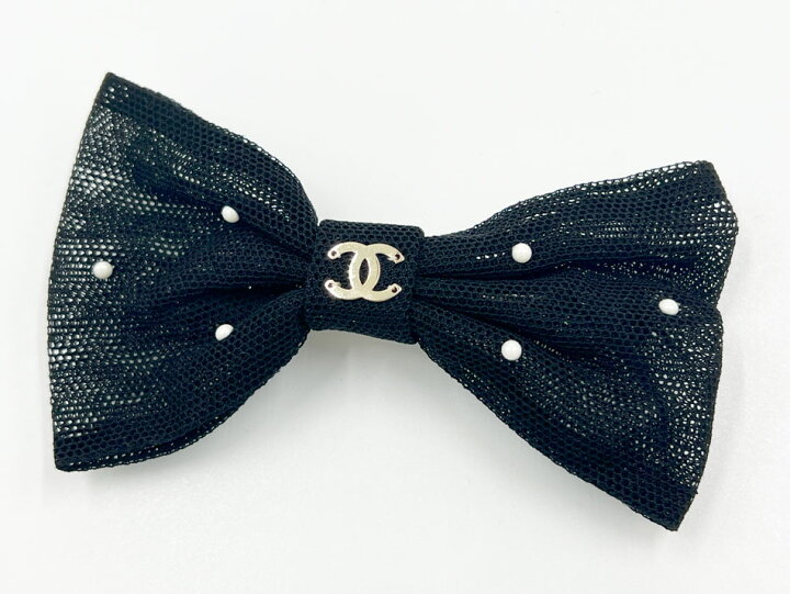 楽天市場】CHANEL シャネル バレッタ ヘアクリップ 髪留め リボン  