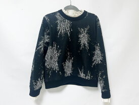 CHANEL シャネル 2025/26秋冬プレコレクション レディース スエット トレーナー コットン ブラック ホワイト Sサイズ P80166K11599 U3479【中古】