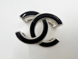 CHANEL シャネル Scarf Ring スカーフリング メタル シルバー ブラック 2026SS B26S AAC060 超美品【中古】