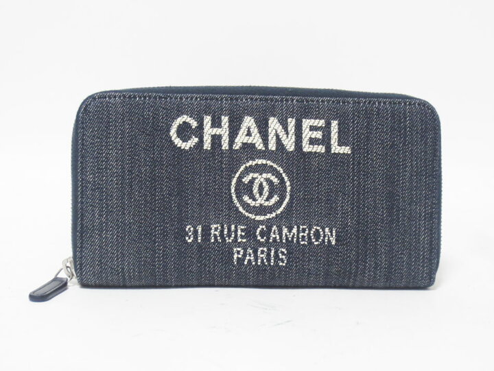 楽天市場】CHANEL シャネル ドーヴィル ラウンドファスナー財布 長財布 