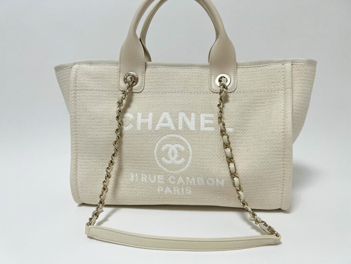 楽天市場】CHANEL シャネル ドーヴィル トートバッグ チェーン 