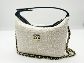 CHANEL シャネル 2026SS ココビーチ クラッチ ツイード ホーボーバッグ ショルダーバッグ ハンドバッグ AP5165 B23808 U8597 超美品 【中古】