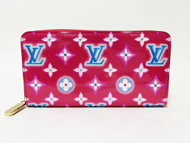 LOUIS VUITTON ルイヴィトン ヴェルニ 2022年バレンタイン ジッピーウォレット ファスナー長財布 フューシャネオン ピンク M81154 新品【中古】