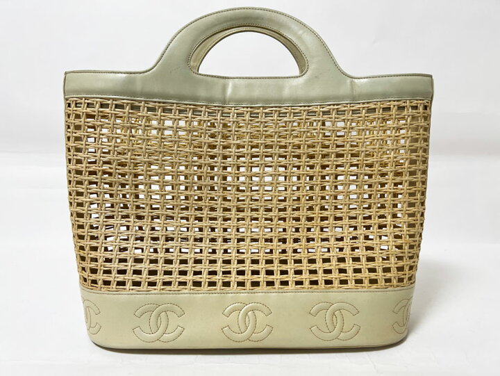 楽天市場】CHANEL シャネル ハンドバッグ ストロー ハンドバッグ かご  