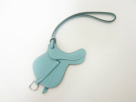 HERMES エルメス バッグチャーム パドック セル ヴォースイフト レザー ライトブルー 美品【中古】