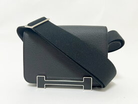 HERMES エルメス ゲタ ショルダーバッグ シェーブル レザー ブラック B刻印 超美品【中古】