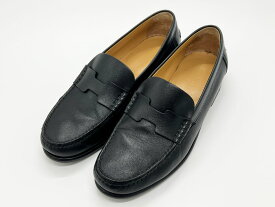 HERMES エルメス カレッジ モカシン ケネディ レディース シューズ 革靴 レザー ブラック 36 【中古】