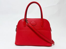 HERMES エルメス ボリード27 トートバッグ ショルダーバッグ ショルダーストラップ エプソン ROUGE TOMATE　ルージュトマト A刻印 H041693CKS5 美品【中古】