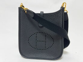 HERMES エルメス エブリンTPM ショルダーバッグ 斜め掛け ポーチ トリヨンクレマンス ブラック ゴールド金具 K刻印 2025年 超美品【中古】