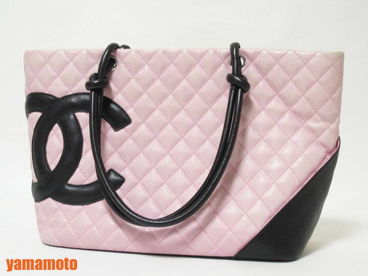 楽天市場】CHANEL シャネル カンボンライン レザー ラージトートバッグ 