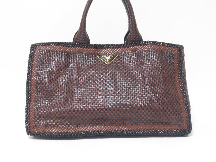 楽天市場】PRADA プラダ MADRAS BAG マドラス トートバッグ 