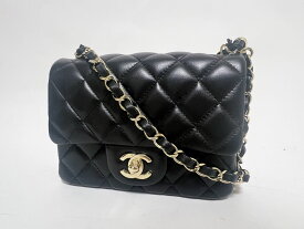CHANEL シャネル ミニ クラシック ハンドバッグ マトラッセ チェーンショルダーバッグ ラムスキン シャンパンゴールド金具 A35200-Y04059-94305 超美品【中古】