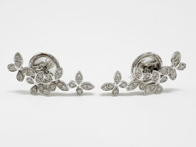 GRAFF グラフ パヴェ バタフライ イヤークライマー ピアス ダイヤモンド 0.30ct 750 WG K18 ホワイトゴールド RGE1818 修理証明書 保証書 2023年5月購入 新品仕上げ【中古】