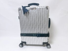 RIMOWA リモワ FENDI フェンディ TROLLEY CABIN トロリー キャビン キャリーケース スーツケース 旅行バッグ トラベルケース ズッカ柄 アルミニウム ブルーマリーン 7VV133 A5F6 F13DL【中古】