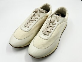 THE ROW ザロウ レディース スニーカー シューズ 靴 OWEN RUNNER ミルク ホワイト ブラウン メッシュ ナッパ サイズ：37 F1284-W20N60-MLKW 未使用品 【中古】