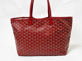 GOYARD ゴヤール サンルイPM トートバッグ ショルダーバッグ レッド ポーチ付き 美品【中古】