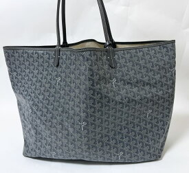 GOYARD ゴヤール サンルイGM トートバッグ ショルダーバッグ グレー ポーチ付き 【中古】