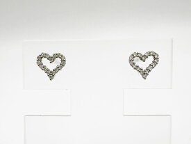 TIFFANY&CO. Tiffany ティファニー ハート ピアス Pt950 ダイヤモンド 美品【中古】