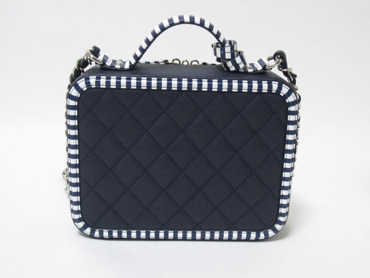 楽天市場】CHANEL シャネル キャビアスキン スモール ヴァニティケース 