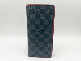 LOUIS VUITTON ルイヴィトン ダミエグラフィット ポルトフォイユブラザ メンズ 長財布 2つ折り ボルドー N63254【中古】