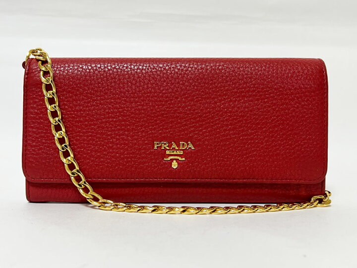 楽天市場】PRADA プラダ チェーンウォレット ショルダーバッグ ポーチ  