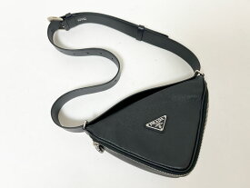 PRADA プラダ SAFFIANO CUIR サフィアーノ ボディバッグ ショルダーバッグ ベルトバッグ トライアングルロゴ 三角プレート NERO ブラック 2VL039 美品 【中古】