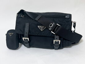 PRADA プラダ Re Nylon ショルダーバッグ 斜め掛け ナイロン ブラック ポーチ NERO 1BD953 美品 【中古】