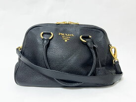 PRADA プラダ トートバッグ ショルダーバッグ 2WAYバッグ VITELLO PHENIX ヴィテロ フェニックス レザー NERO ブラック 1BG272 美品 【中古】