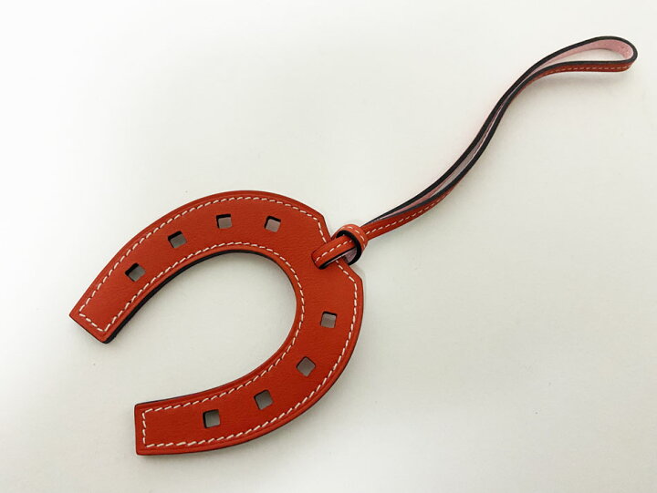 楽天市場】HERMES エルメス バッグチャーム パドック 馬蹄 ピンク  