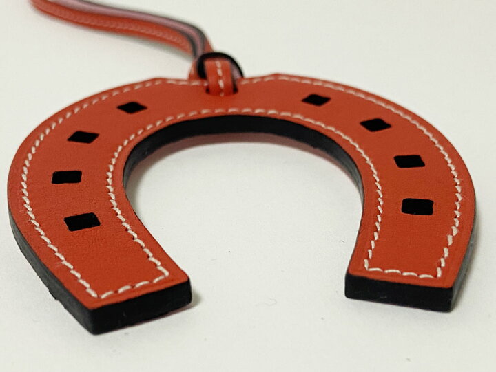 楽天市場】HERMES エルメス バッグチャーム パドック 馬蹄 ピンク  