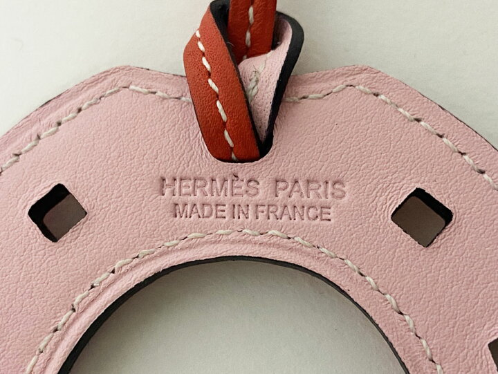 楽天市場】HERMES エルメス バッグチャーム パドック 馬蹄 ピンク  
