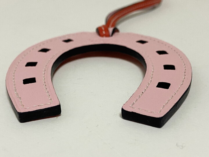 楽天市場】HERMES エルメス バッグチャーム パドック 馬蹄 ピンク  