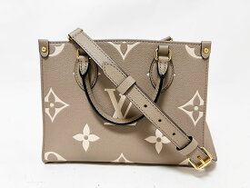 LOUIS VUITTON ルイヴィトン アンプラント オンザゴーPM バイカラー トゥルトレール クレーム トートバッグ ショルダーバッグ M45779 超美品【中古】