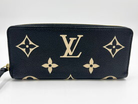 LOUIS VUITTON ルイヴィトン アンプラント バイカラー ポルトフォイユクレマンス ファスナー財布 ノワール ブラック ベージュ M82338【中古】